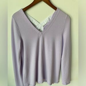 Lilly Pulitzer Luxletic Areli pullover top criss cross back lilac purple S